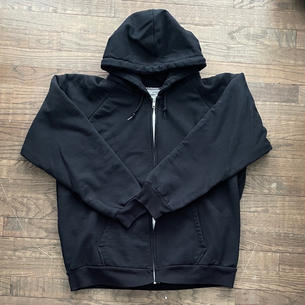 Men's Classic Black Zip-Up Hoodie